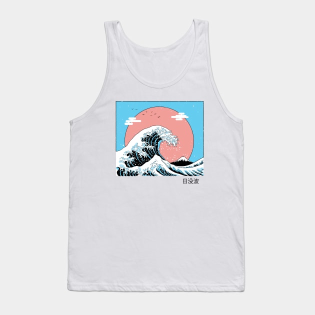 Sunset Wave Tank Top by Vincent Trinidad Art